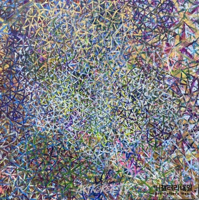 성희승, Twin Universe 12, Acrylic on canvas, 140 x 140 cm, 2024