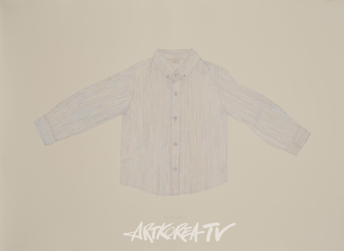 쪼끄만 다섯 살 셔츠_ 종이에 연필, 색연필, 과슈_79×108cm_2024