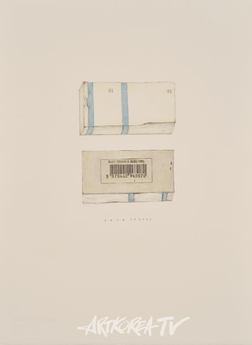 파리의 문방구_종이에 연필, 색연필_51×37cm_2024