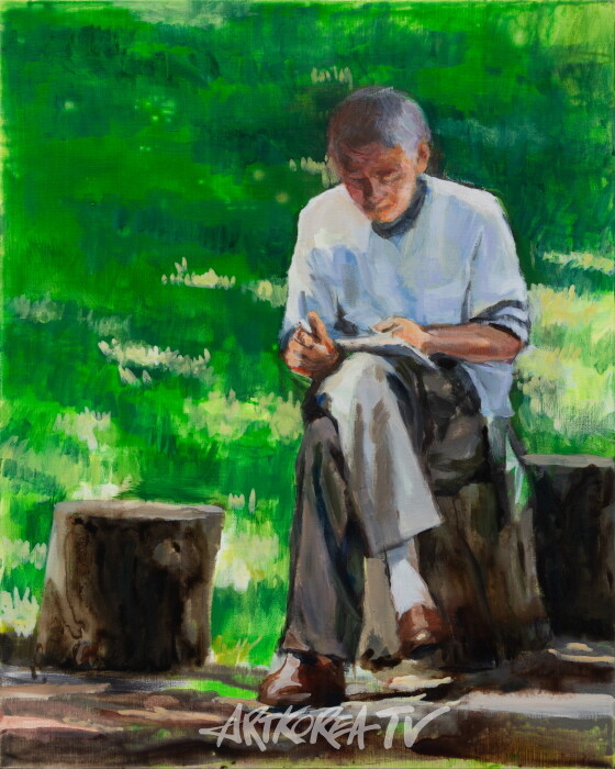 이문주_휴식시간(삿포로 공원)_Breaktime(Sapporo Park)_acrylic on canvas_2024