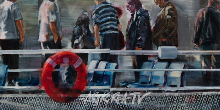 이문주_하선 Disembark_connected_acrylic on canvas_100 x 100cm_2010