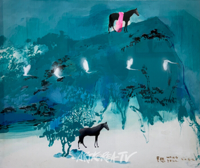 왕열, Utopia, Acrylic on canvas, 72x60cm, 2022