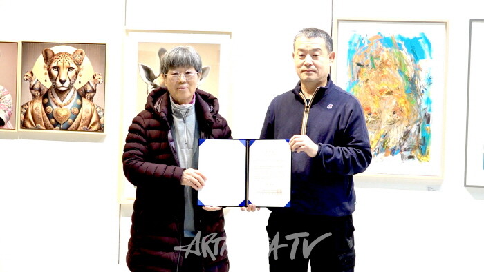 서강미술협회 권영순, 국제창작미전 원로작가 위촉장
