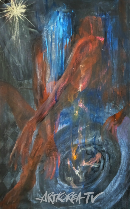 송윤정, 마주치다, 116.8×72.7cm, 캔버스에 유채, 2024