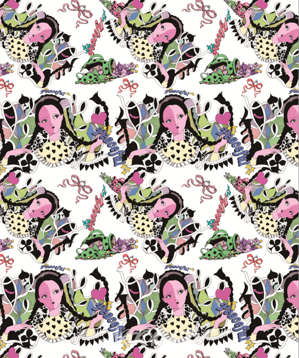 정규림, Peaceful, 202×75cm, 면에 잉크 인쇄, 2024