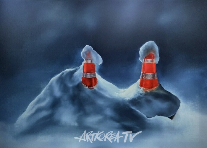 홍단빈, 기다리다, 72.7×90.9cm, 캔버스에 유채, 2024