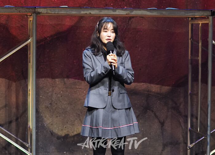 뮤지컬 '언틸더데이' 공연(탈북 방송인 정유나). 2024.12.21 사진 ⓒ아트코리아방송 이용선 기자