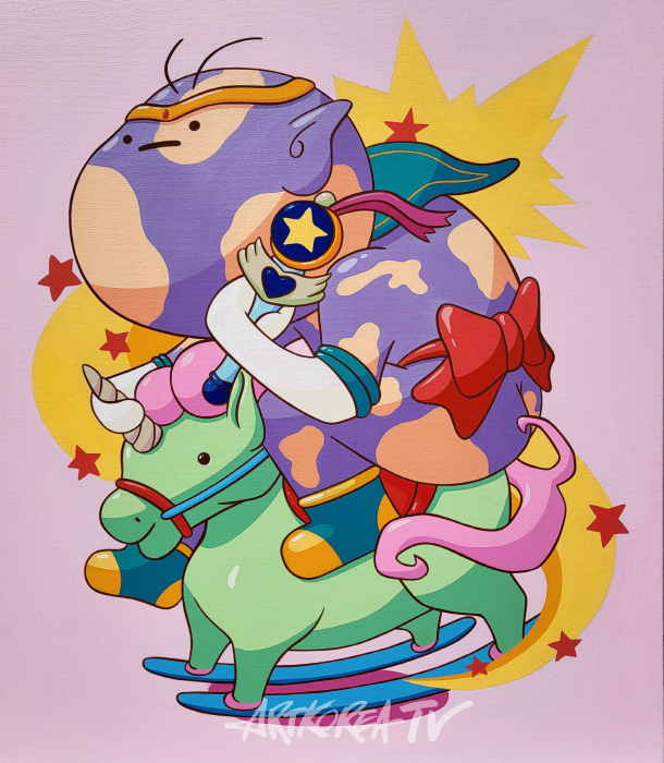 금잔디 I just a baby 45-53cm Acrylic gouache on canvas  2024