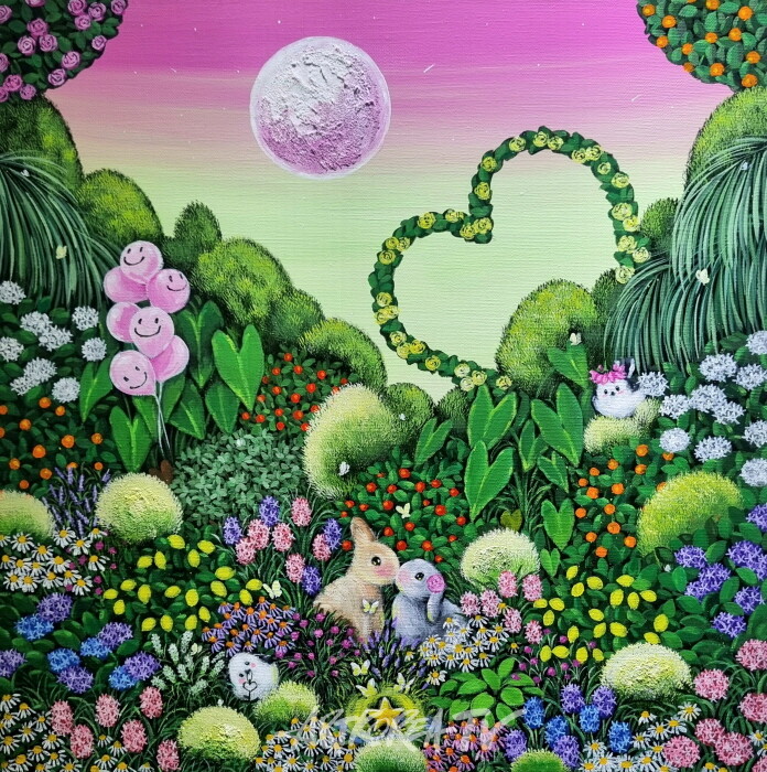 썬키 smile garden3. 45.5-45.5cm acrylic on canvas 2024