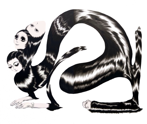 왕칸나 作_I Live, I Die, We Live Again_종이에 혼합재료_190x227cm_2024