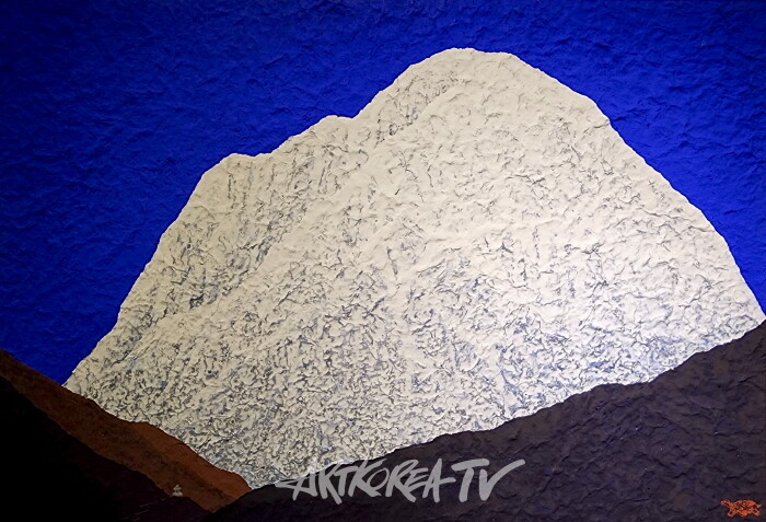 강찬모 빛의 사랑 65-45cm 닥지에 채색