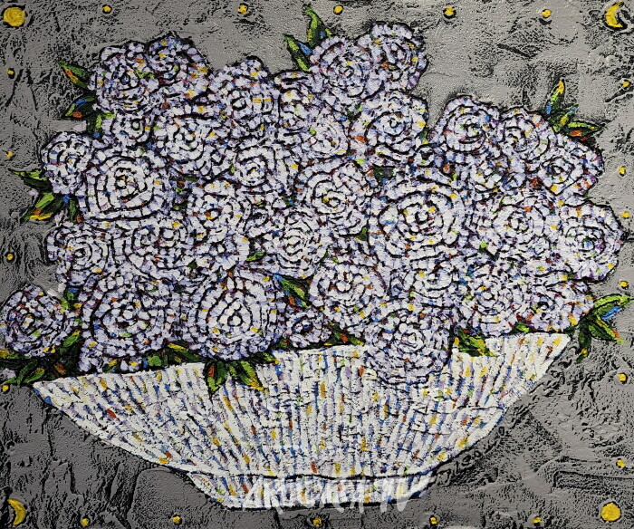 김용모-사는이야기 24.2-33cm 캔버스에 혼합재료 2023