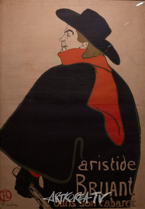 앙리드 툴루즈 로트렉-아리스트드 브뤼앙, 자신의  카바레에서 1893 석판화 127-92.5cm