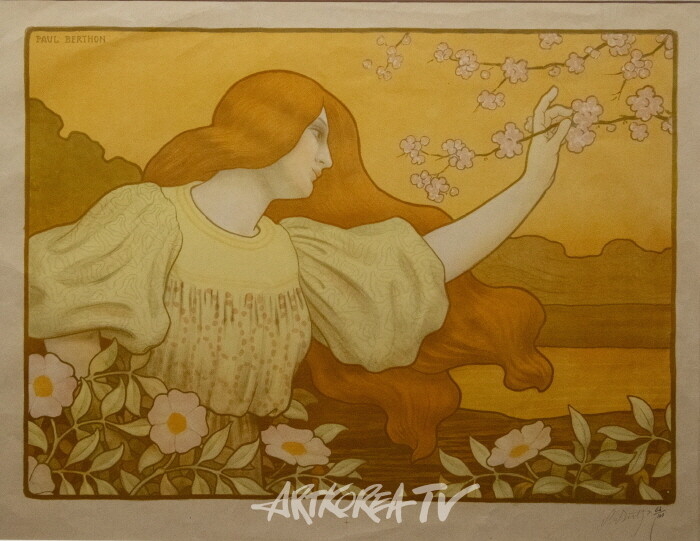 폴 베르통-눈덩이-1900 석판화 47-57cm