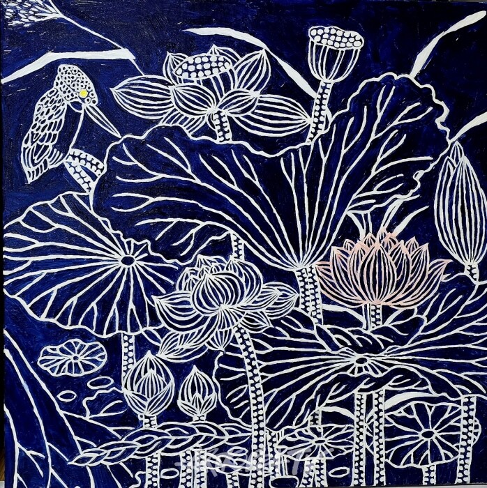 연꽃, 72.7x72.7cm, oil on canvas, 2024