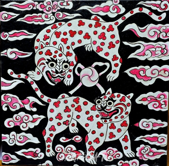 태극 호랑이, 50x50cm, oil on canvas,  2024