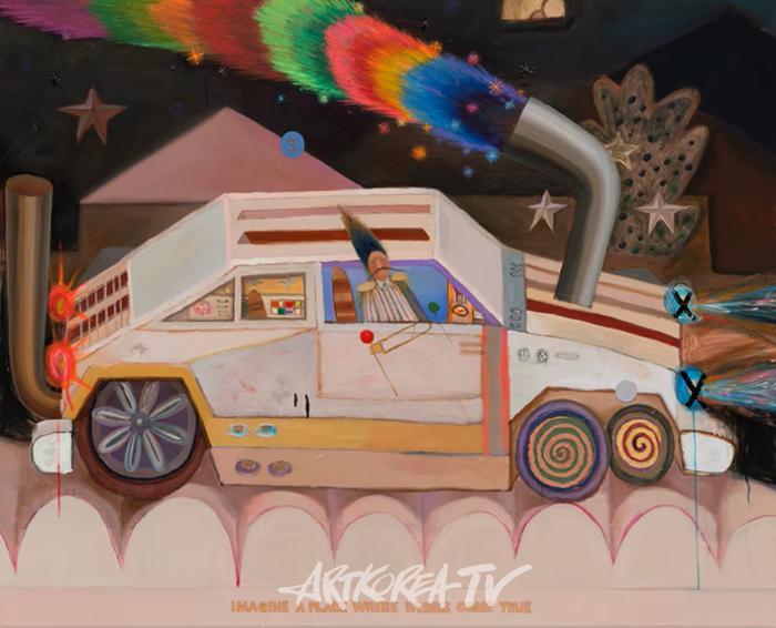 Hayoung Eum 음하영 DUI (Imagine a place) 2024 Acrylic on Canvas 130 x 162 cm