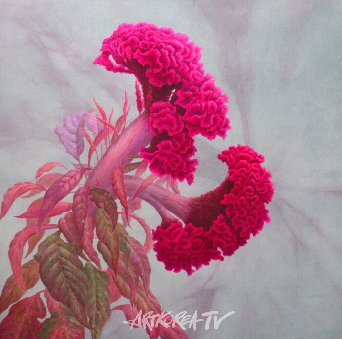 유명혜 개인전, ‘시들지 않은 사랑’-맨드라미꽃에 담긴 희망과 행복