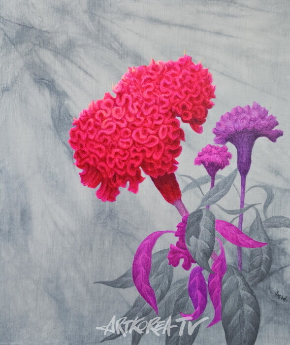 유명혜 개인전, ‘시들지 않은 사랑’-맨드라미꽃에 담긴 희망과 행복