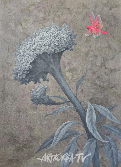 유명혜 개인전, ‘시들지 않은 사랑’-맨드라미꽃에 담긴 희망과 행복