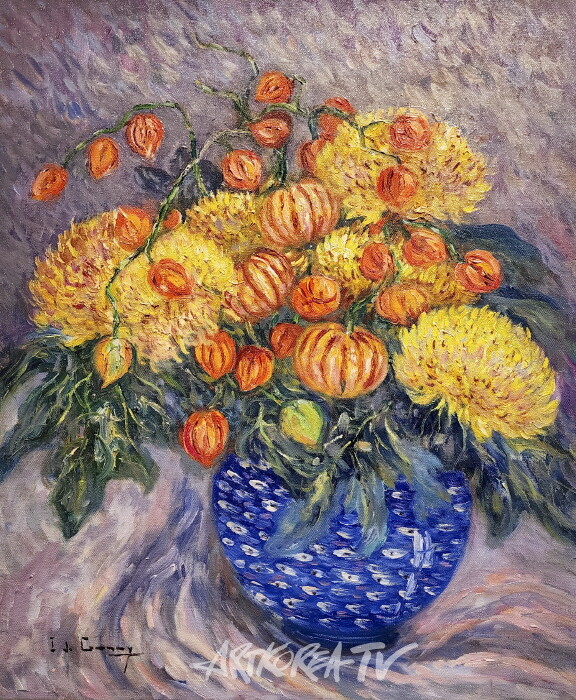 국화꽃 65×54cm Oil on canvas