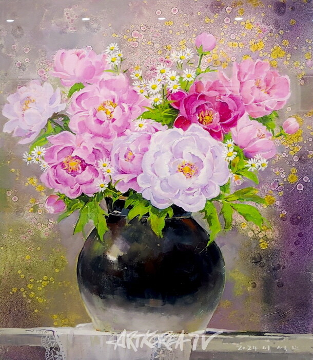 모란 53×45.5cm 유채화