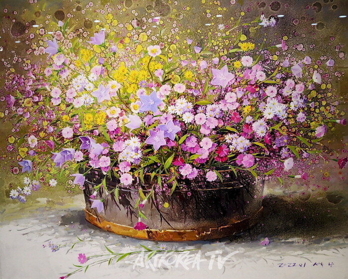 패랭이와 들꽃 72.7×60.6cm 유채화 (2)