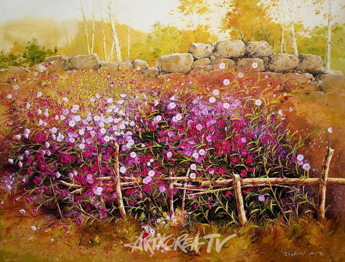 후원의 정 116.8×91cm 유채화