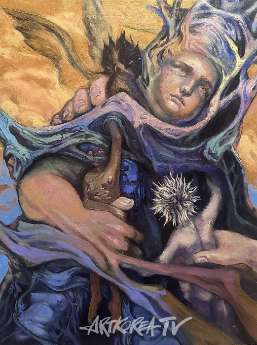 Hannah smoot Daydreaming12×9inch, Acrylic on wood panel, 2024