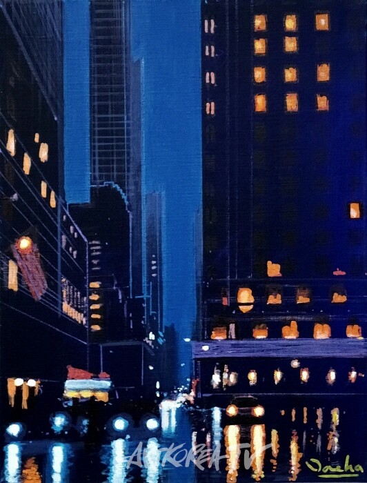 권대하 New York story 2020 Acrylic on canvas  24x33cm