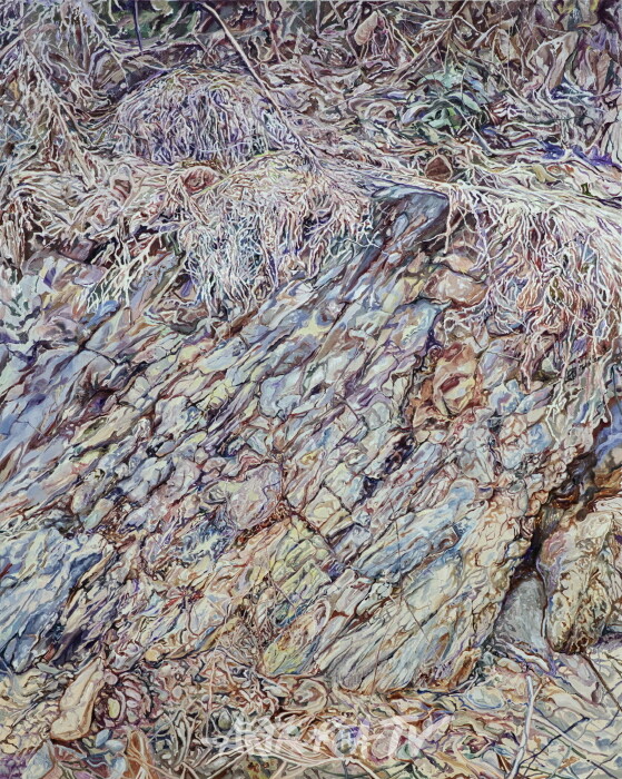 김동우, 돌은말이없고_162.2×130.3cm_캔버스에 유채_2024