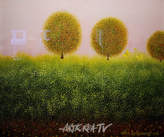 서양화가 안호경, '해바라기와 점묘화' 제18회 개인전 개막행사