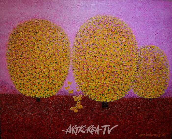 서양화가 안호경, '해바라기와 점묘화' 제18회 개인전 개막행사