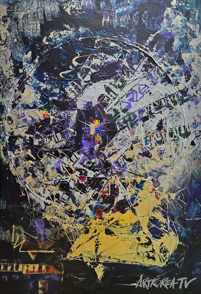 카오스CHAOS, 116.8x80.3cm,  mixed media, 2024