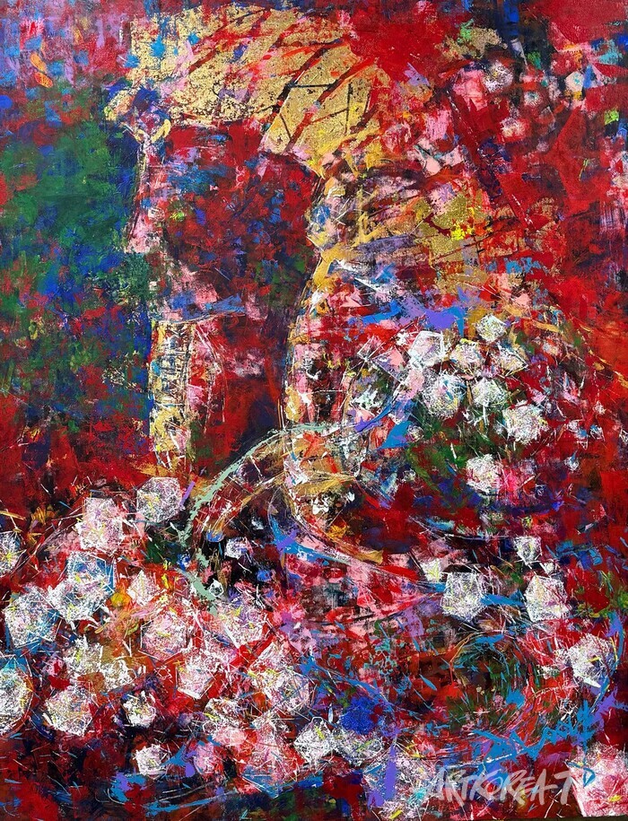 빛의 제왕, 162..2 x 130.3cm, mixed media,  2024