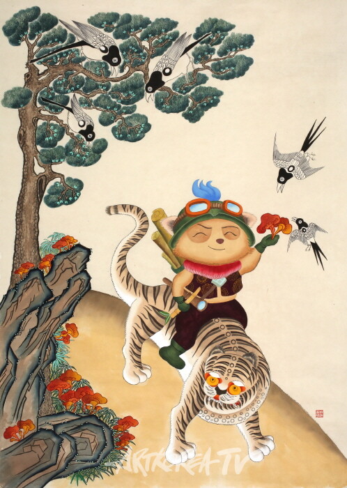 리그오브레전드 티모와 호랑이140X100cm