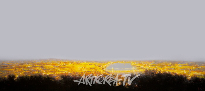 김성호 개인전-새벽-부다페스트(헝가리) oil on canvas 90.0x200.0cm 2023