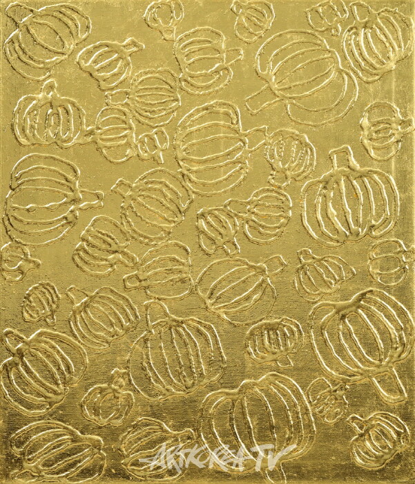 Light meets light    Mixed media & 24K Pure gold leaf 53.5x45.5cm 2025