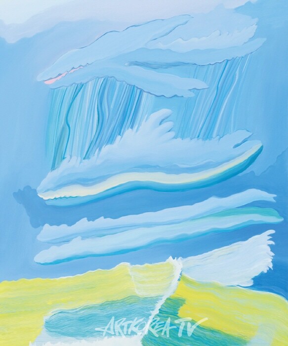 Fake shower, oil on canvas, 116.8 x 80.3 cm, 2025