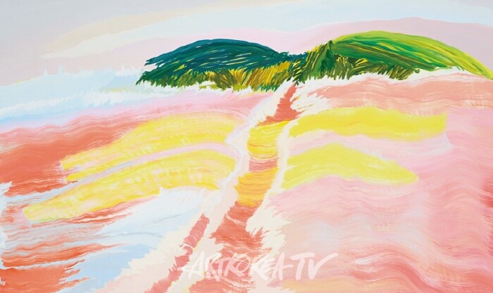 나비 셋 Three butterflies, oil on canvas, 92 x 162.2 cm, 2025