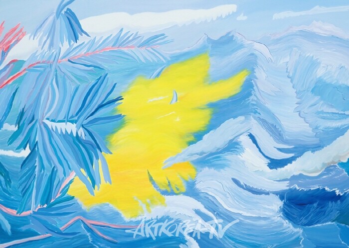 내가하는 말이 보이지 않나 보다 2 You will not see it 2, oil on canvas, 162.2 x 222.7cm, 2025