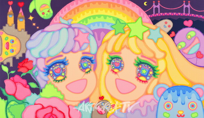 Wonderland, 112x194cm,  Acrylic on wood, 2024,