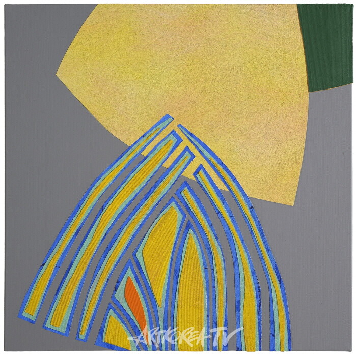 Flowing-2501(1)50X50cm , Mixed media on canvas, 2025