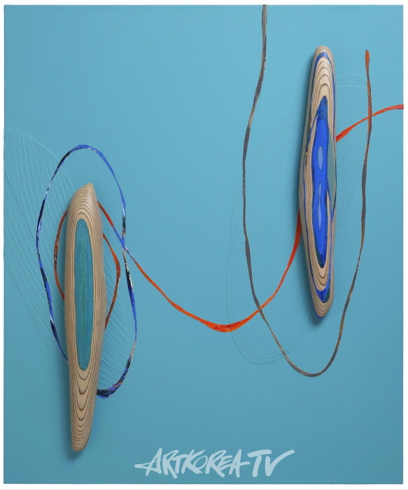 Flowing-2501(2)            73x61cm , Mixed media on panel , 2025