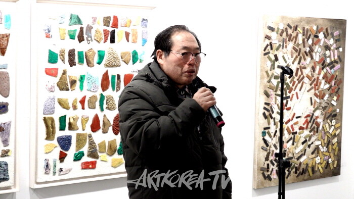 갤러리 모나리자 산촌, ‘8인의 우주파 창립전’ 개막-김정택 작가