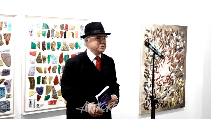 갤러리 모나리자 산촌, ‘8인의 우주파 창립전’ 개막-이태길 작가 축사