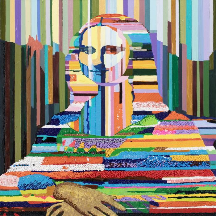 Name:Sophie Oh Title:NS450S01(MONA LISA)Size:91.0×91.0cmMaterial:Mixed media Year:2025-사진 소피 오 작가 제공