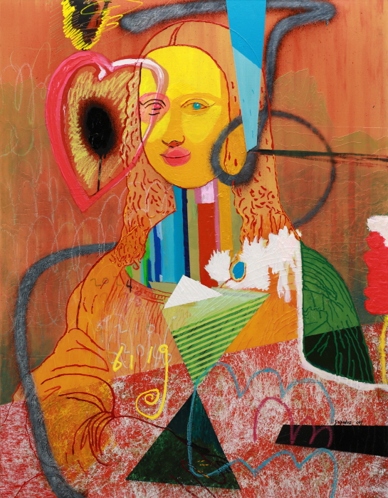 Name:Sophie Oh Title:NS450F01(MONA LISA)Size:117.0×91.0cmMaterial:Mixed media Year:2024-사진 소피 오 작가 제공
