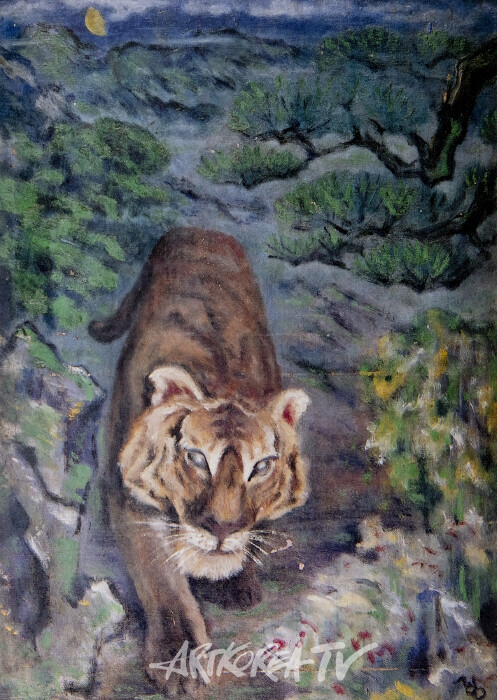 구봉웅-호랑이- 캔버스에 유채 60×45cm