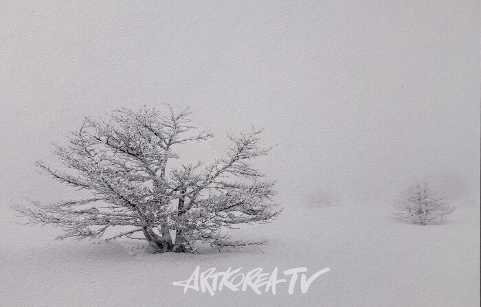 안진언 작가-2025 Art Korea Global ART Fair에서 선보인 ‘선작지왓의 눈결’